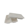Pojemnik do zgrzewu z trzciny cukrowej 3-komorowy 227x178x50mm biały