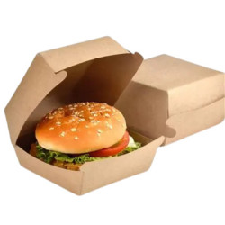 Burger box papierowy 13,5x13,5x6,5cm kraft a'125