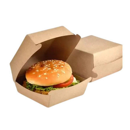 Burger box papierowy 13,5x13,5x6,5cm kraft a'125