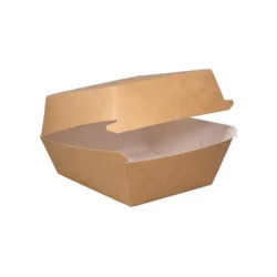 Burger box duży 15x15x9cm brązowo-biały a'100