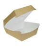 Burger box papierowy 11,5x11,5x7,5cm biało-brązowy mały a'100
