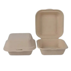 Burger box z trzciny cukrowej 15x15x7,5cm a'50