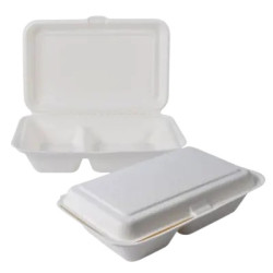 Menubox z trzciny cukrowej 2-komorowy 23x16,5x6,5cm a'50