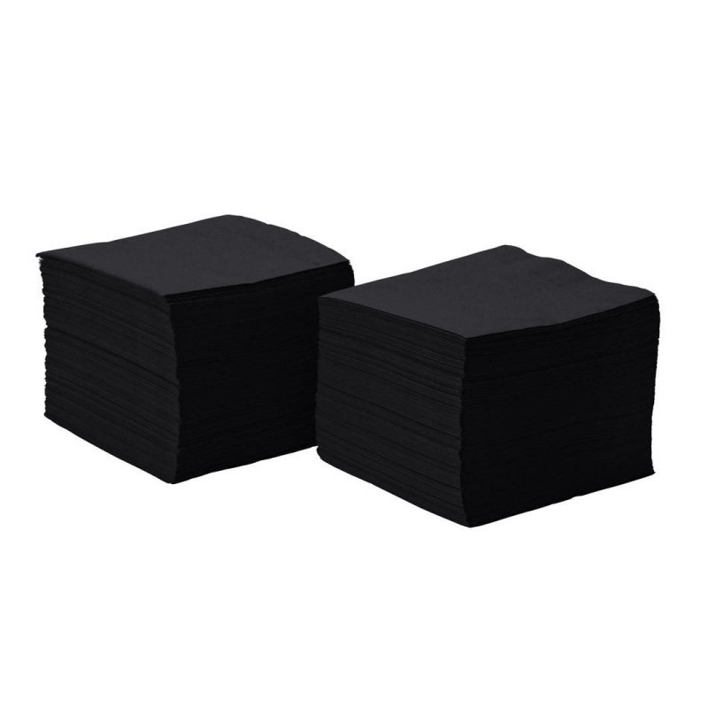 Serwetka celulozowa 40/40cm 3w 1/4 czarna a'100 Serwetka celulozowa 40/40cm 3w 1/4 czarna a'100