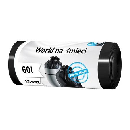 Worki na śmieci 60l LDPE czarne a'10