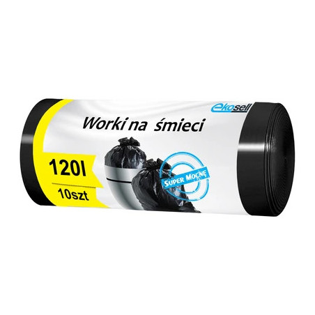 Worki na śmieci 120l LDPE czarne a'10