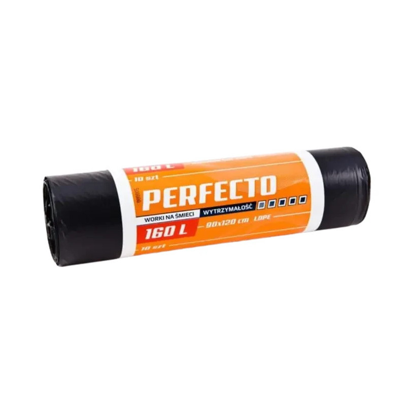 Worki na śmieci 160l Perfecto czarny a'10