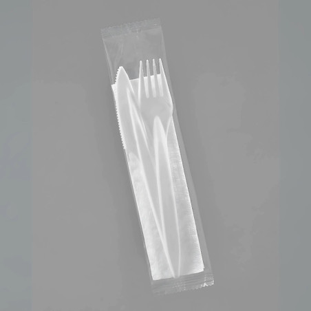 Zestaw plas. W+N+Serwetka 350szt