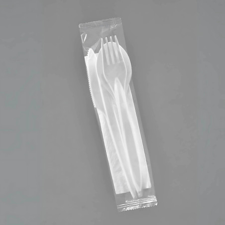 Zestaw plas. W+N+Ł+Serwetka 350szt