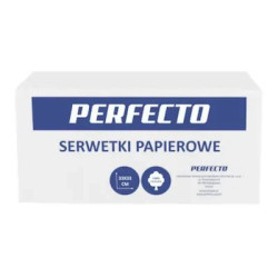 Serwetki składane 33x33cm, 2-warstwowe białe Perfecto a'250