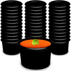 Pojemnik na zupę PP 350ml  czarny 50 sztuk