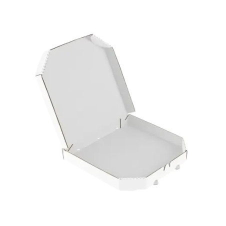 Karton na pizzę 24x24x4cm 3W E 370g/m2 biało-biały a'100