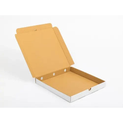 Karton na pizzę 32x32x4cm 3W E 360g/m2 biało-szary a'100