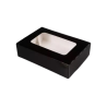Pudełko papierowe na sushi z okienkiem 17x12x5cm czarne a'480