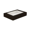 Pudełko papierowe na sushi z okienkiem 22x14x5cm czarne a'225