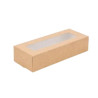 Pudełko papierowe na sushi z okienkiem 22x9x5 cm kraft a'300
